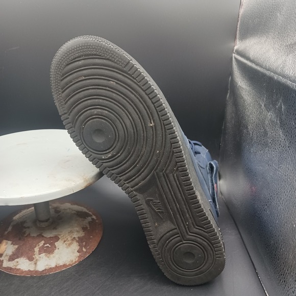 Nike Air Force 1 Obsidian BQ4592-400 Mid Sneakers Navy & Orange Men's Sz 13 FUC - Picture 10 of 13